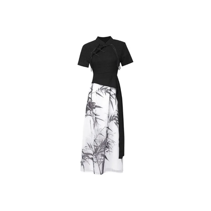 Mu Xiao Xin Short Sleeved Dress Women's-0