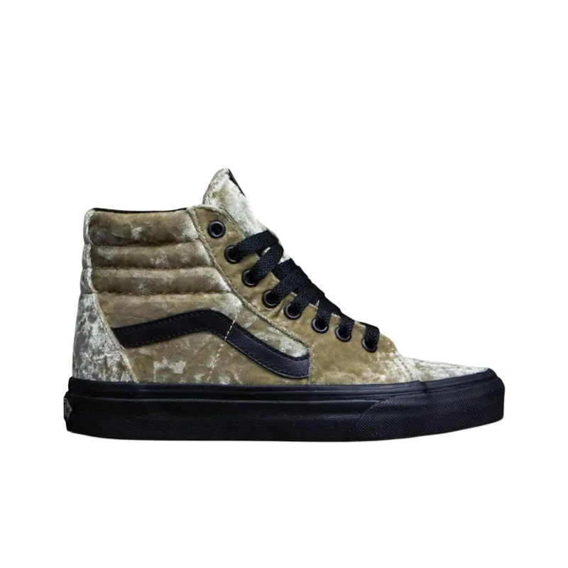 Vans Sk8 Hi Brown Tan Velvet Women's-1