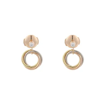 CARTIER 18K White Gold 18K Rose Gold Earrings Women's