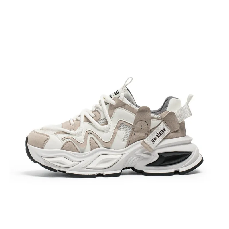 JANE HARLOW Slip Resistant, Abrasion Resistant, Breathable, Height Increasing Low Top Chunky Sneakers Men's-4