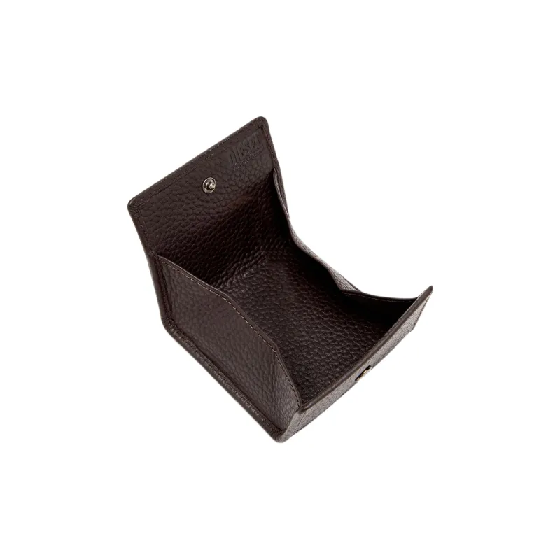 DIESEL Cow Leather Wallet Coin Purse Men's Dark Brown-3