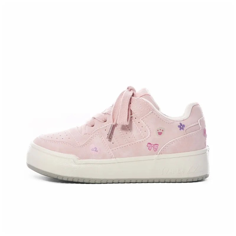 The New Age Family Low Top Skateboard Shoes Women's Pink-0