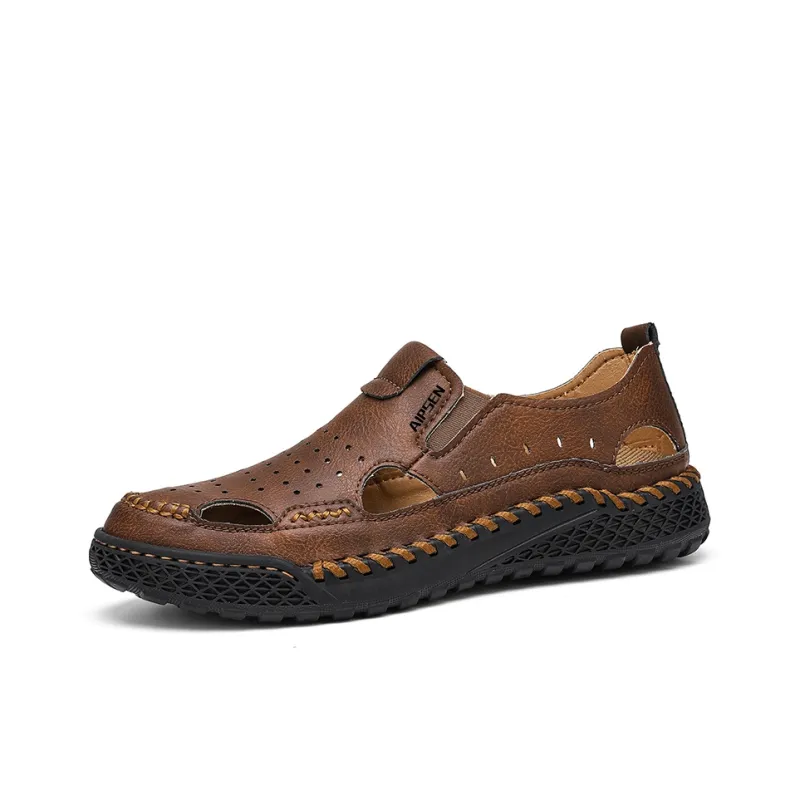 AIPSEN Casual Shoes Men's Dark Brown-1
