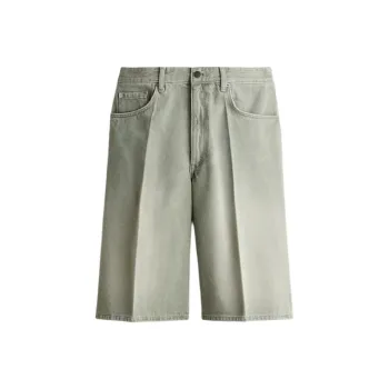H&M Denim Shorts Women's Light Gray Green