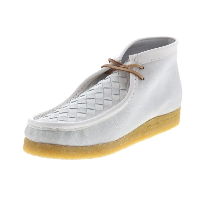 Clarks Wallabee Boot Ankle Boots Men's White-2