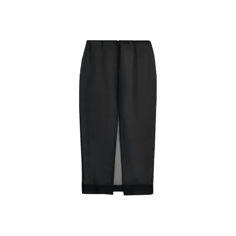 ZARA Casual Long Skirts Women's Black-1
