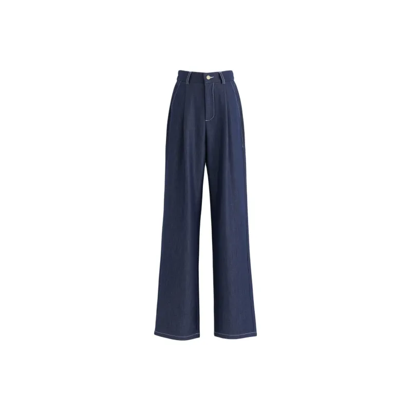 Weixi Casual Pants Women's Dark Blue-1