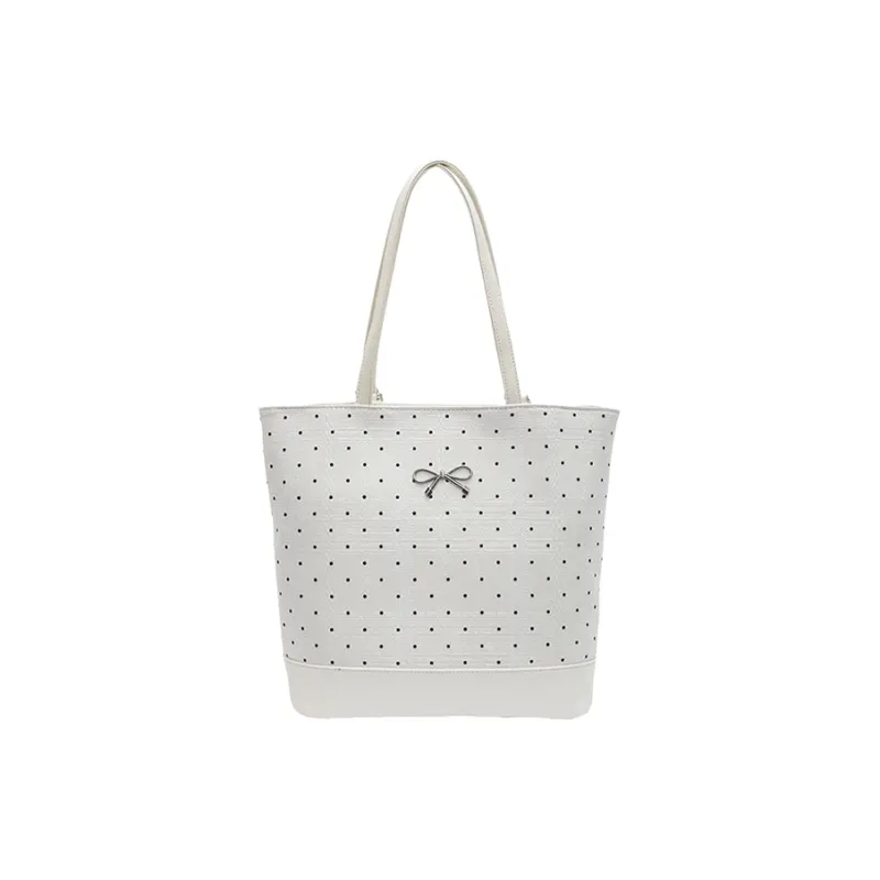 Juju Jimmy PU Tote Bag, Shopping Bag, Shoulder Bag Regular Women's White-0