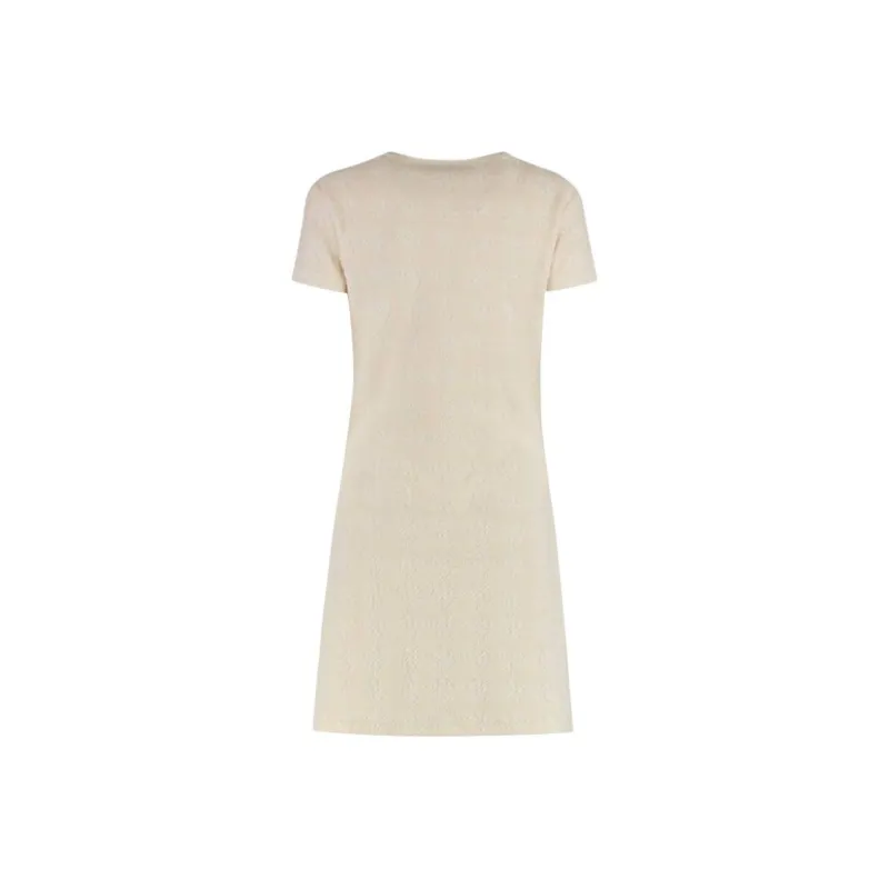 TORY BURCH SS25 Short Sleeved Dress Women's Beige-1