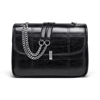 CNOLES Cow Leather Casual Workplace Date Commute Crossbody Bags Shoulder Bags Women's Black