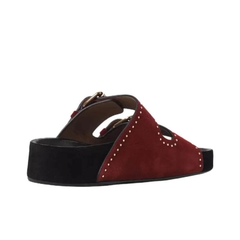 ISABEL MARANT Slip Resistant Slide Slippers Women's Red-3