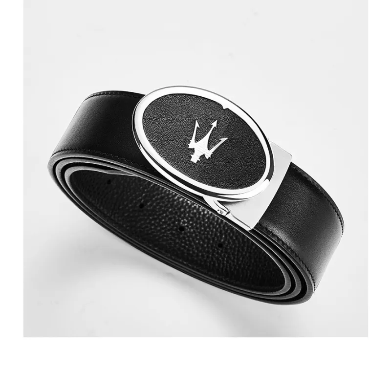 Maserati Cow Leather Belts Men's 3.7cm-0