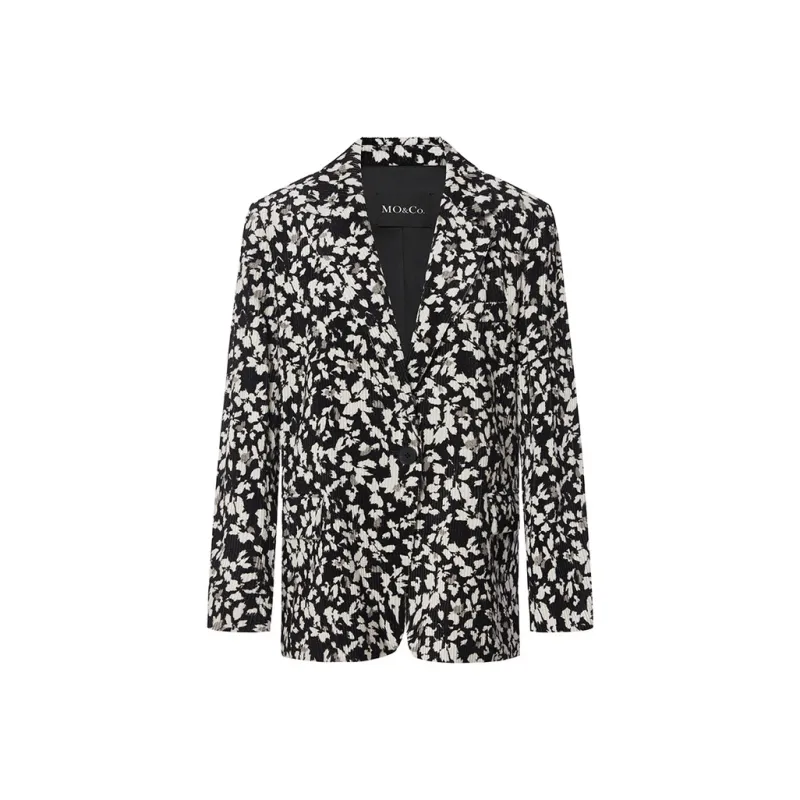 MO&CO Business Suits Women's Black With Mixed Print-0