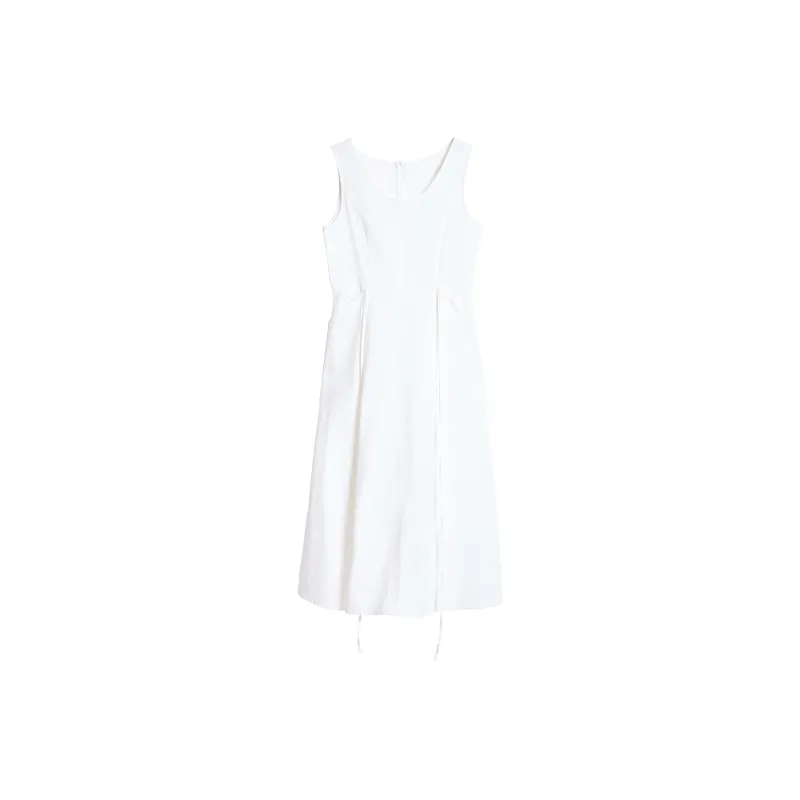 ZAZN Sleeveless Dresses Women's White-1