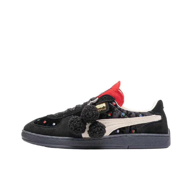 Black Forest x PUMA Anti Slip Wear Resistant Low Top Skateboard Shoes Unisex Black-0