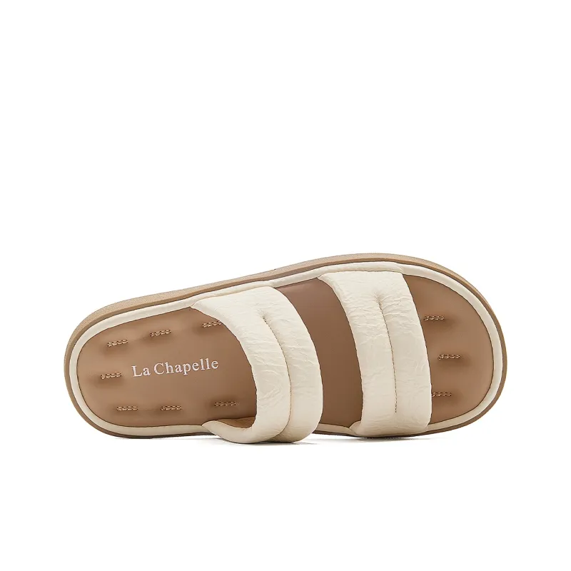 La Chapelle Slide Slippers Women's Beige-3