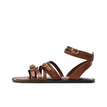 ZARA Roman Sandals 1cm Women's Brown