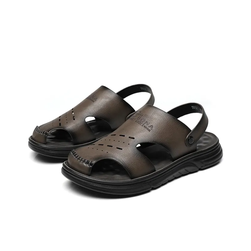 PLO CART Beach Sandals Men Gray/Black/-1