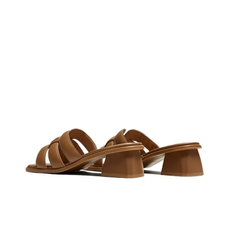 BASTO Leather Patchwork Quiet Slide Slippers Women's-3