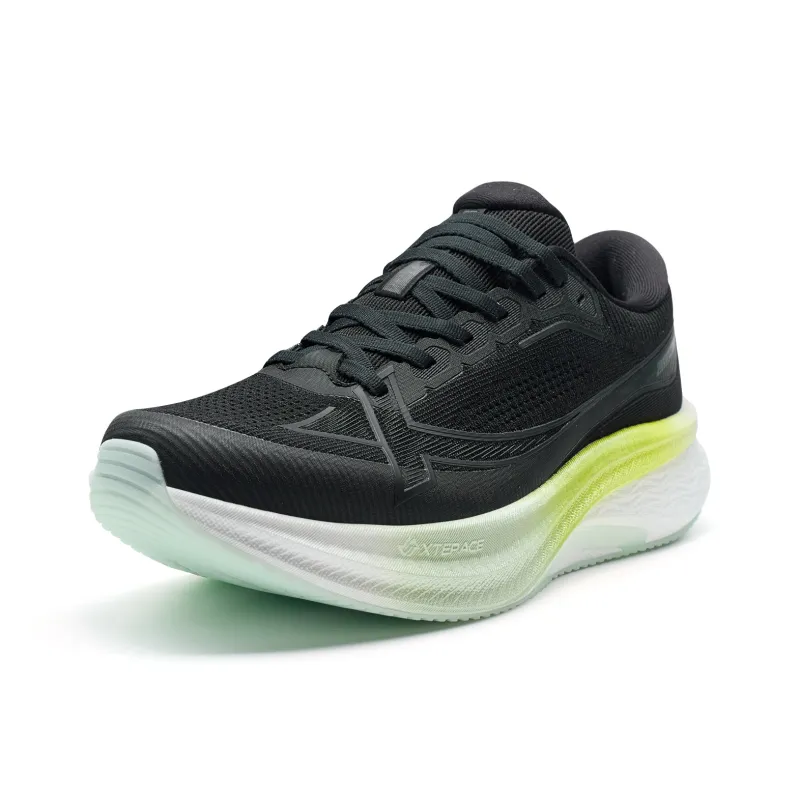 XTEP Cushioning, Abrasion Resistant, And Resilient Properties Low Top Training Sprint Running Shoes Women's Black-1