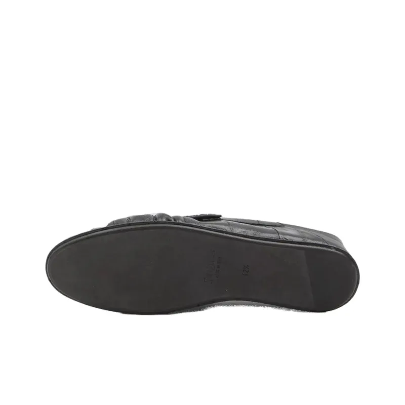 SAINT LAURENT Logo Plaque Slip On Loafers-3