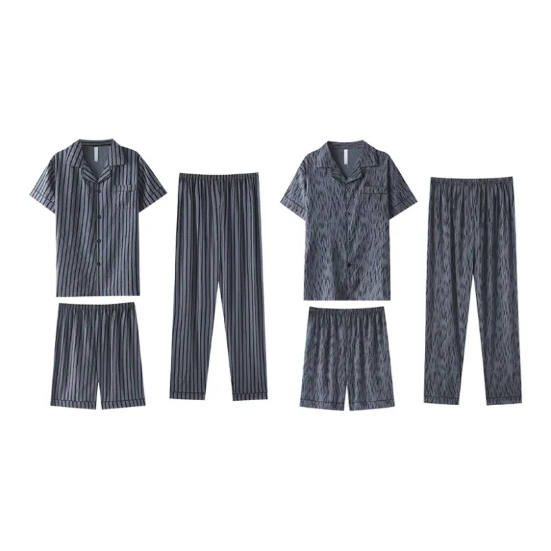 Cotton Gene Pajama Set Men's Multiple Packs-21