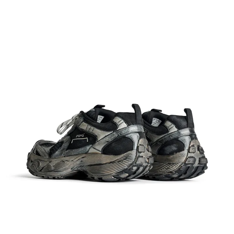 PIPG Low Top Chunky Sneakers Unisex Black-3