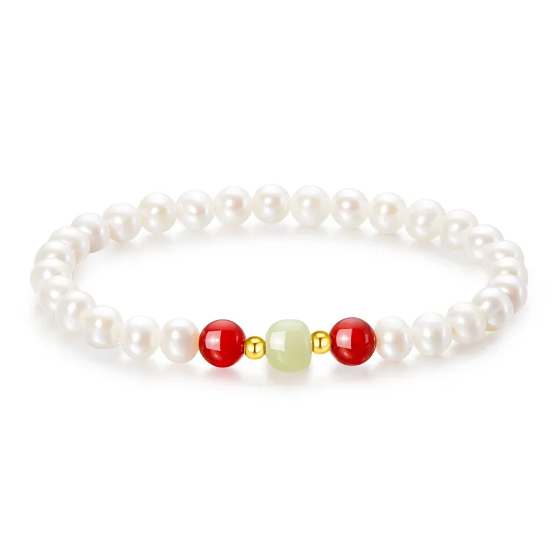 Lao Feng Xiang Pearl Bracelets Women's-0