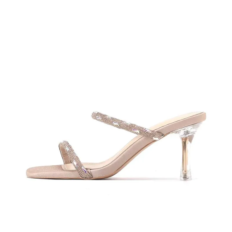 AFJI Rubber Sole Slip Resistant Slide Slippers Women's Ecru-0