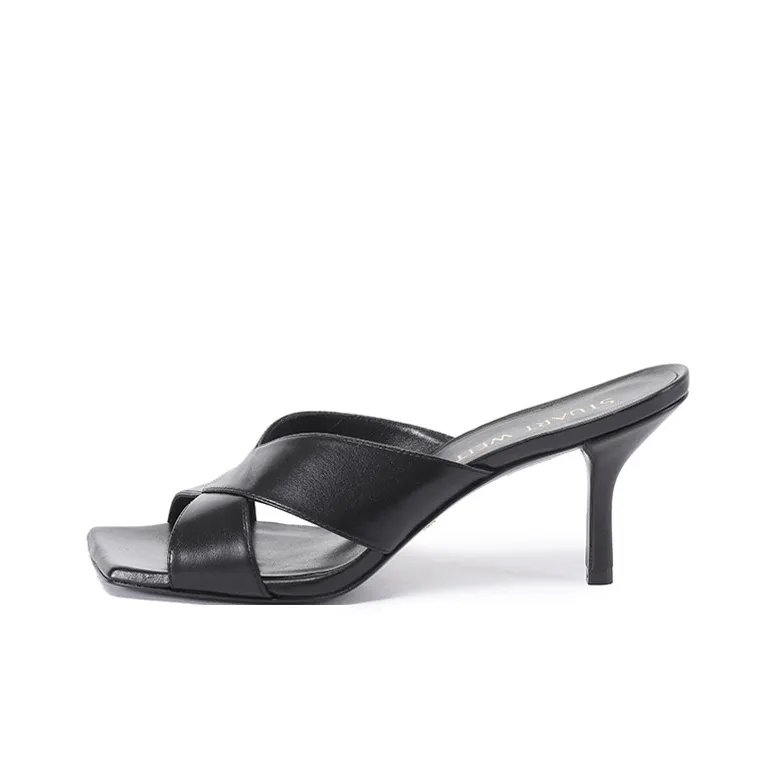 Stuart Weitzman/SW Slide Slippers 7.5cm Women's Black-0