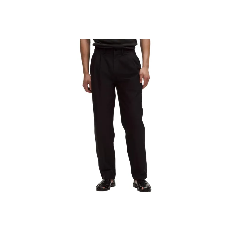 Lululemon UtilitechTwill Relaxed Pleated Trouser Casual Pants Men's Black-0