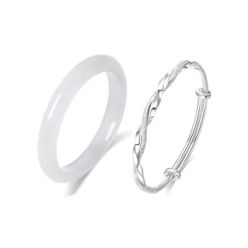 The Years Are Quiet Glass Cat Eye Bangles Unisex