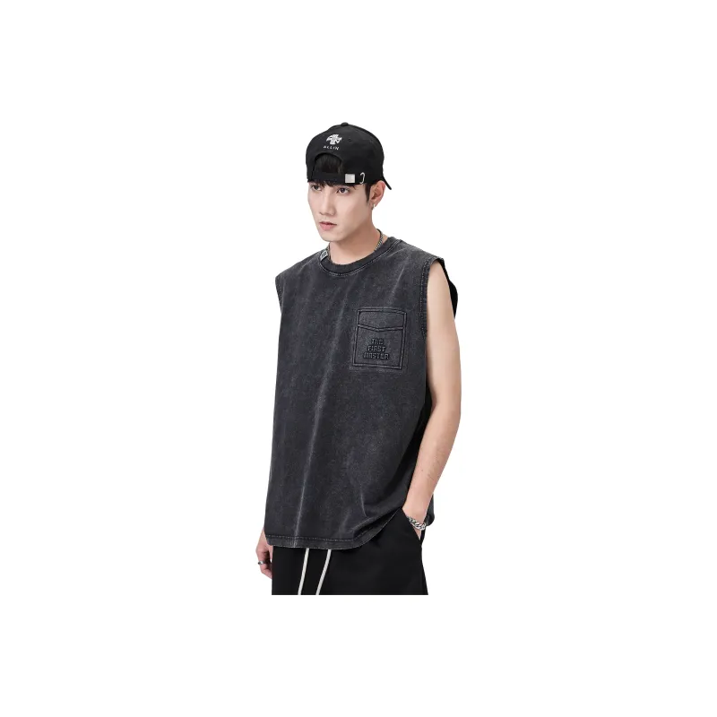 ALL IN Tank Tops Unisex Jet Ink Black-0