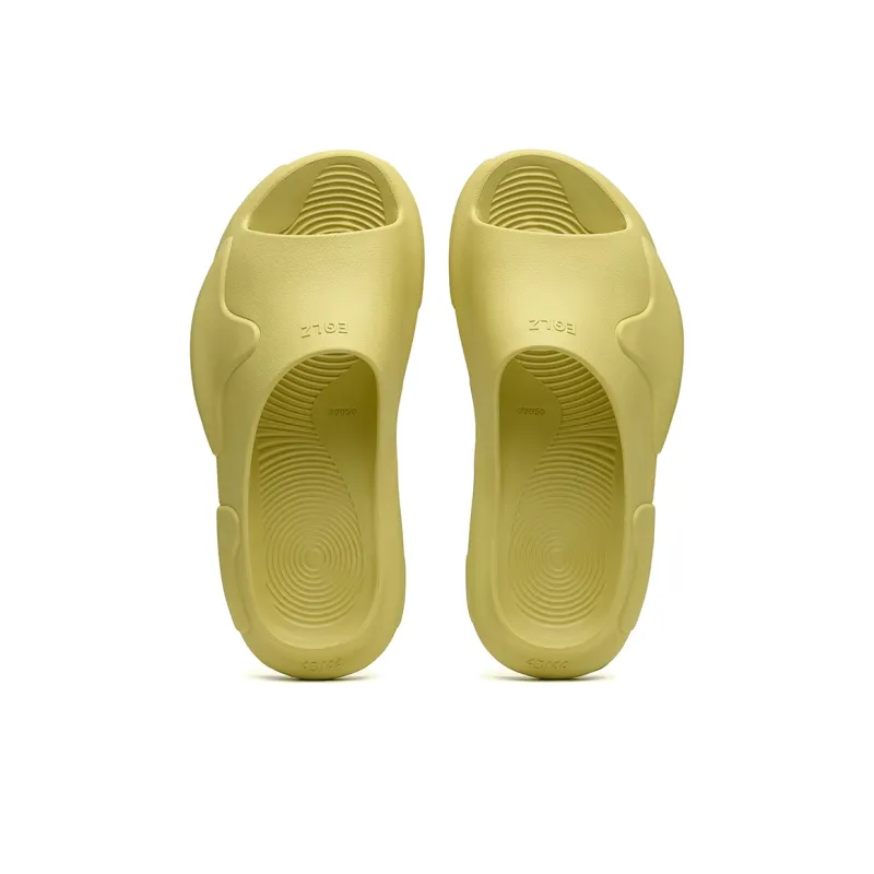 EQLZ EQUALIZER Oasis Slip Resistant Abrasion Resistant Slide Slippers Unisex Tender Shoot Yellow-2