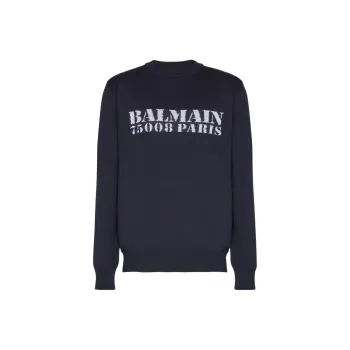 BALMAIN Logo Intarsia knit Jumper