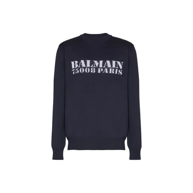 BALMAIN Logo Intarsia knit Jumper-0