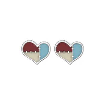 GOOGMO Rhodium plated Copper Stud Earrings Women's