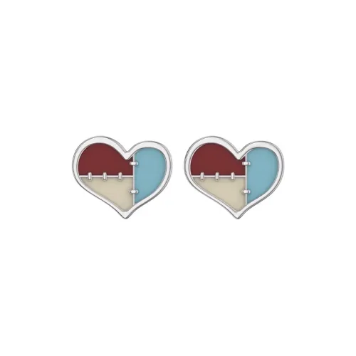 GOOGMO Rhodium plated Copper Stud Earrings Women's