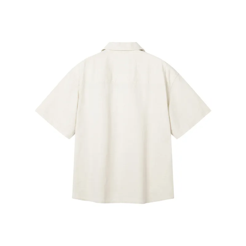 SANBAI STUDIO Shirts Unisex Beige Apricot-1