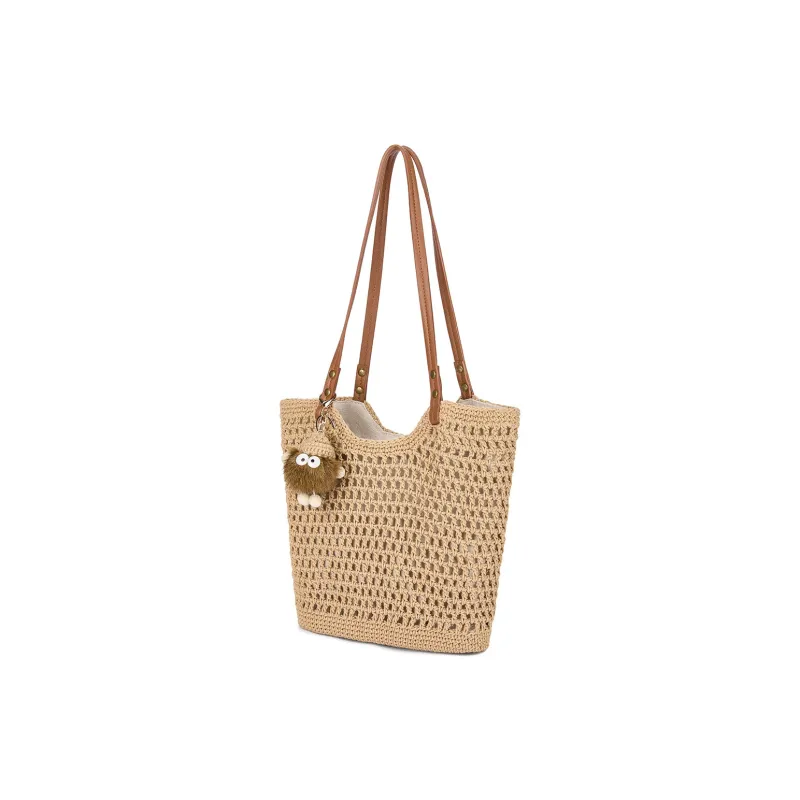 JOSINY Fabric Tote Bag, Shoulder Bag Women's Ecru/Coffee-7