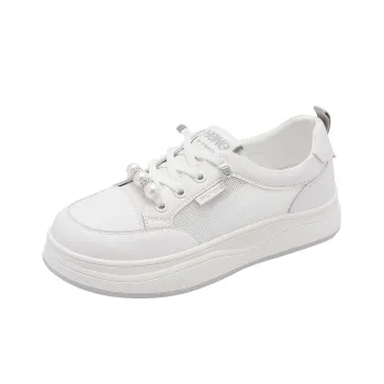 RED DRAGONFLY Low Top Skateboard Shoes Women's White