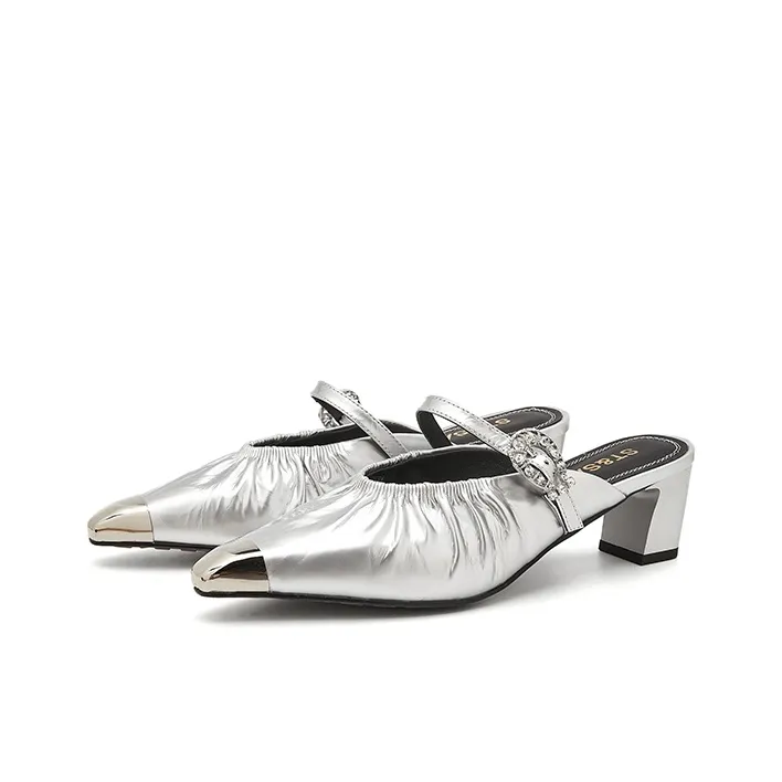 ST&SAT Slip Resistant Closed Toe Slippers Women's-5