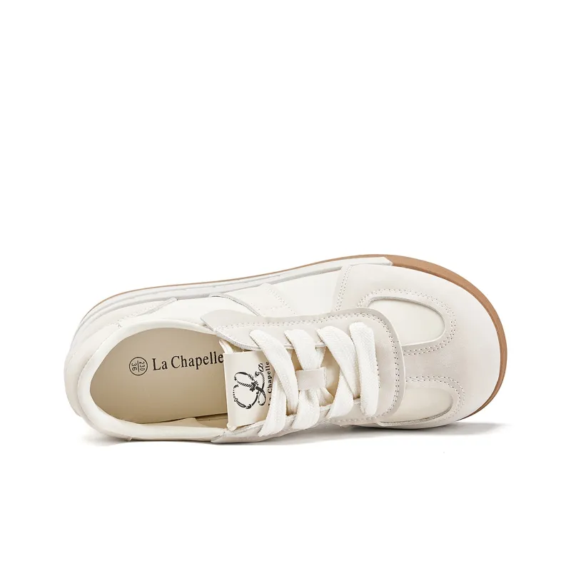 La Chapelle Abrasion Resistant Rebound Low Top Casual Shoes Women's Beige Gray-5