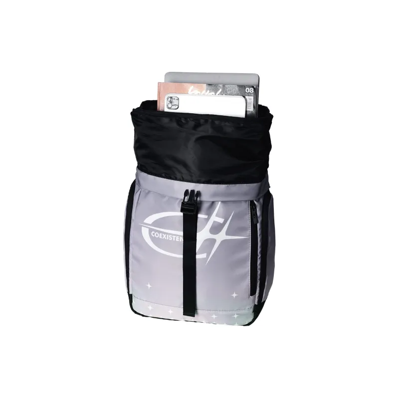 COEXISTENCE Polyester Backpack Regular Men's Purple Gray-3