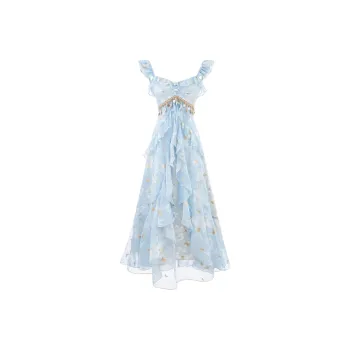 Mu Xiao Xin Slip Dresses Women's Blue