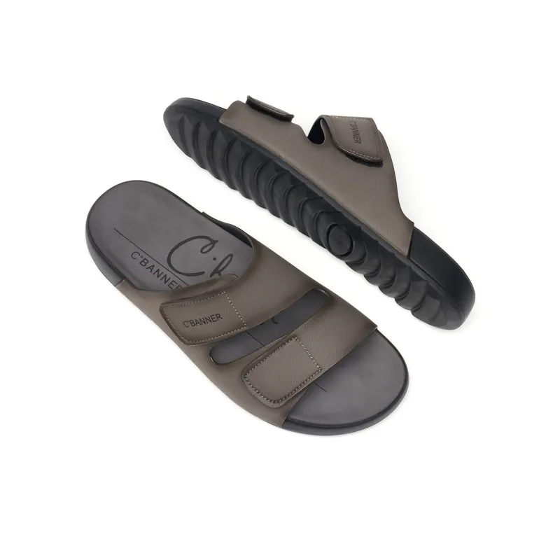 C°BANNER Quiet Slide Slippers Men's Gray-3