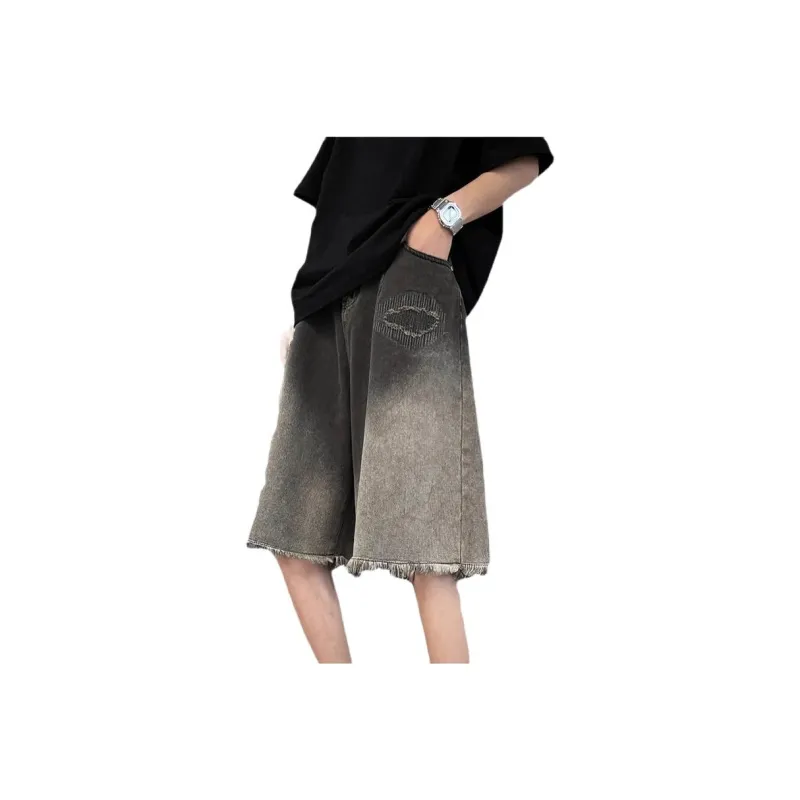 KVIV Denim Shorts Men Black -1