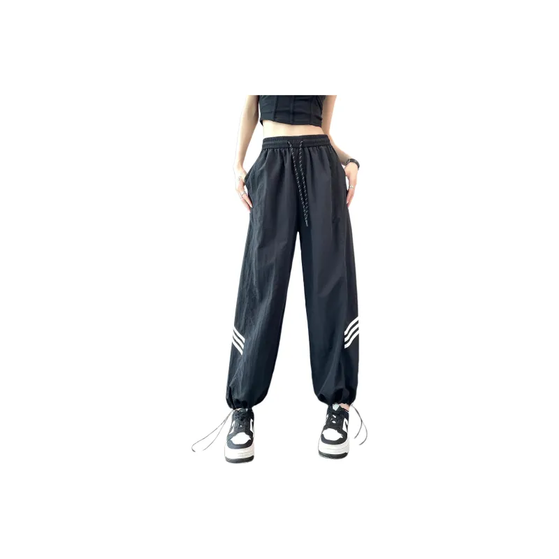 HTHK Casual Pants Women's Black/Ecru/Red-0