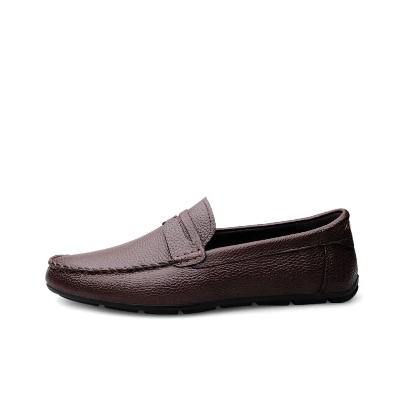 BAGE Gommino Loafers Unisex Brown-12