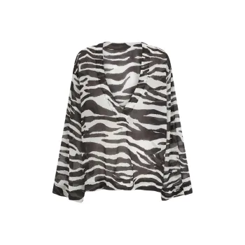 The Attico Zebra print Blouse